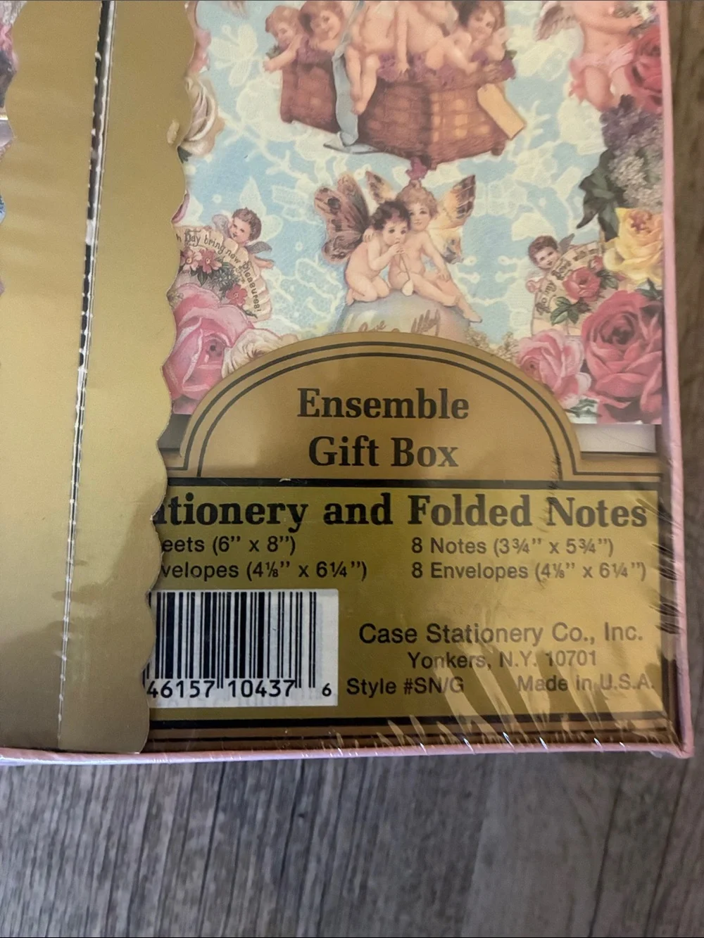 Ensemble Gift Box Stationery Set - Pink Floral with Gold Accents